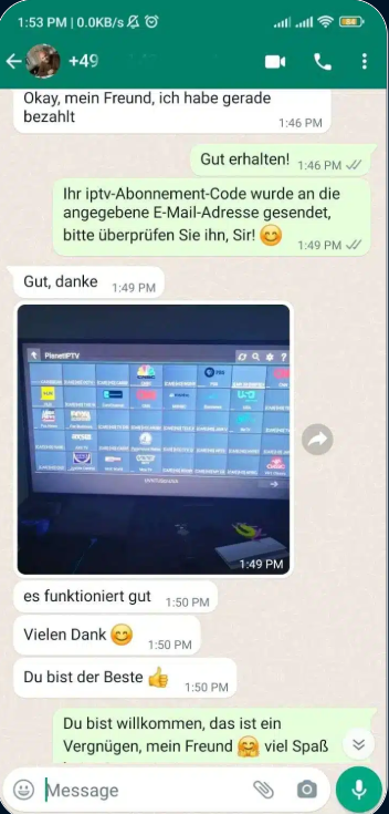 IPTV Deutschland Kundenrezension — 5-Sterne Bewertung für Premium IPTV Streaming